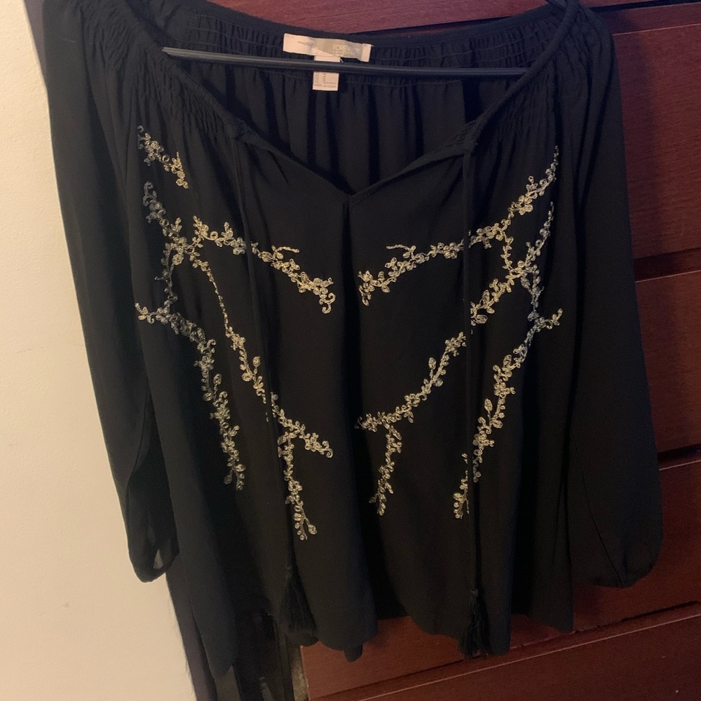 BLACK & GOLD FOREVER 21 BLOUSE🖤💛.